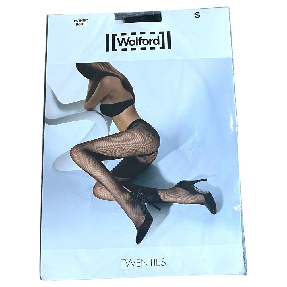 Wolford Womens Fishnet Tights Small Twenties Black Pantyhose 11889 1920s Style